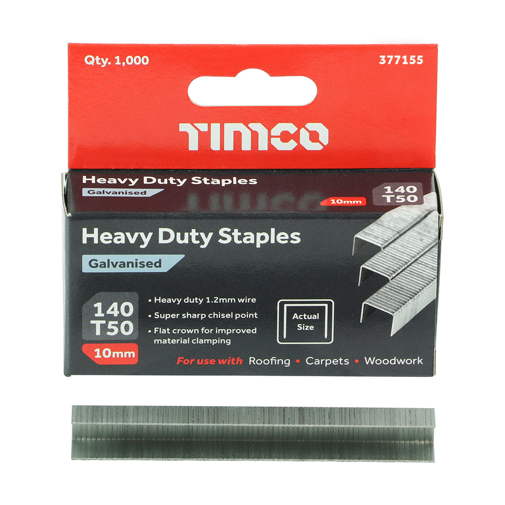 Staples HD Chisel - Galv Bulk - 10mm | Box of 5000