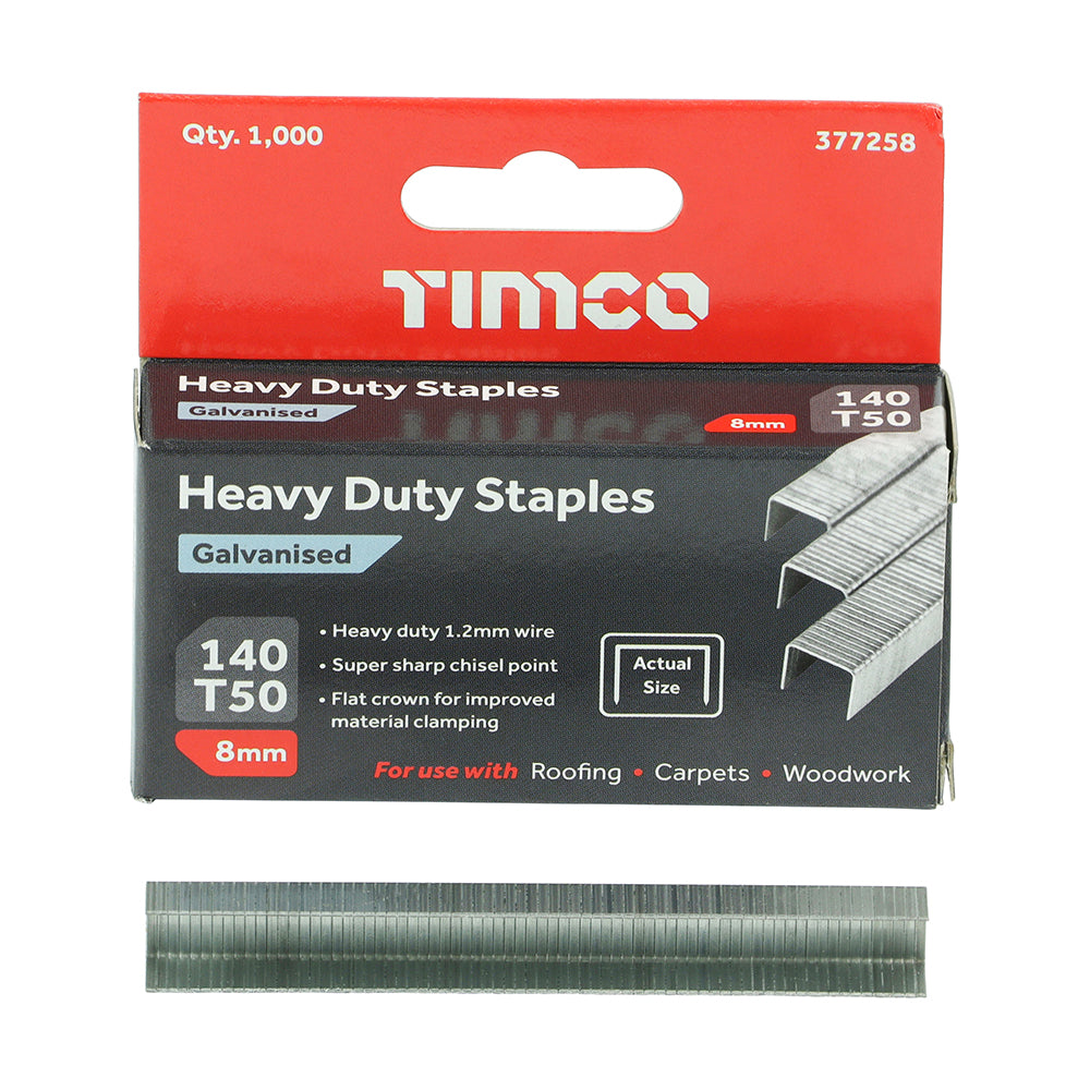 Staples HD Chisel GALV - 8mm | Box of 1000