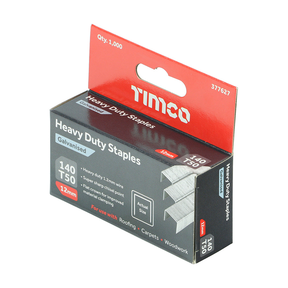 Staples HD Chisel GALV - 12mm | Box of 1000