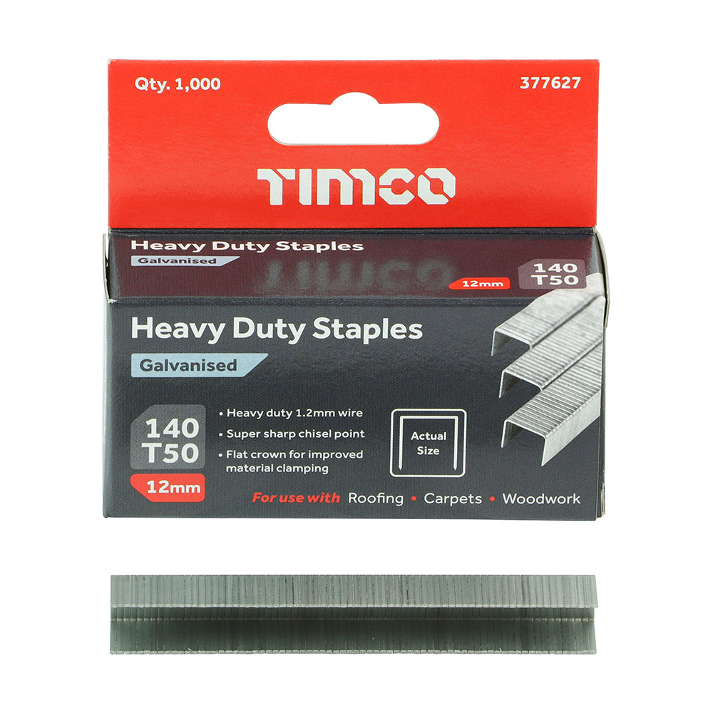 Staples HD Chisel GALV - 12mm | Box of 1000
