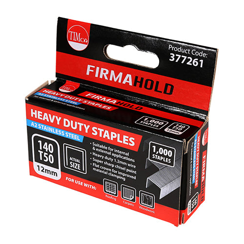 Staples HD Chisel A2 SS - 8mm | Box of 1000