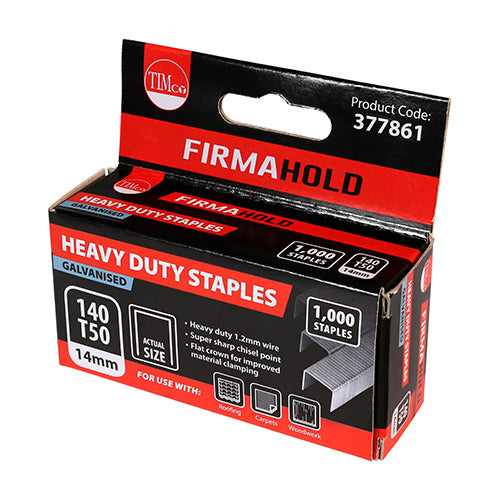 Staples HD Chisel GALV - 14mm | Box of 1000