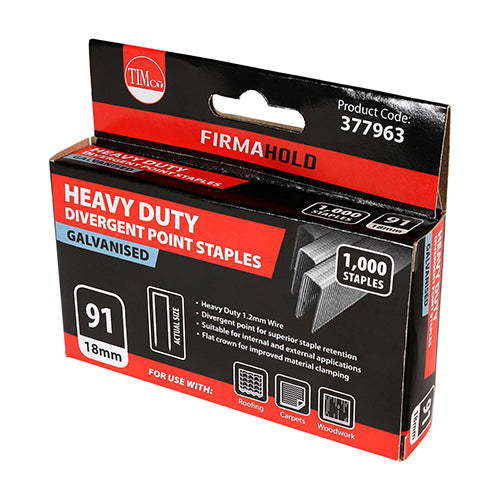 Staples HD Divergent GALV - 18mm | Box of 1000