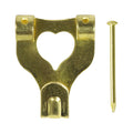 Picture Hook & Nails - E/Brass - No.3 Double | TIMpac of 4