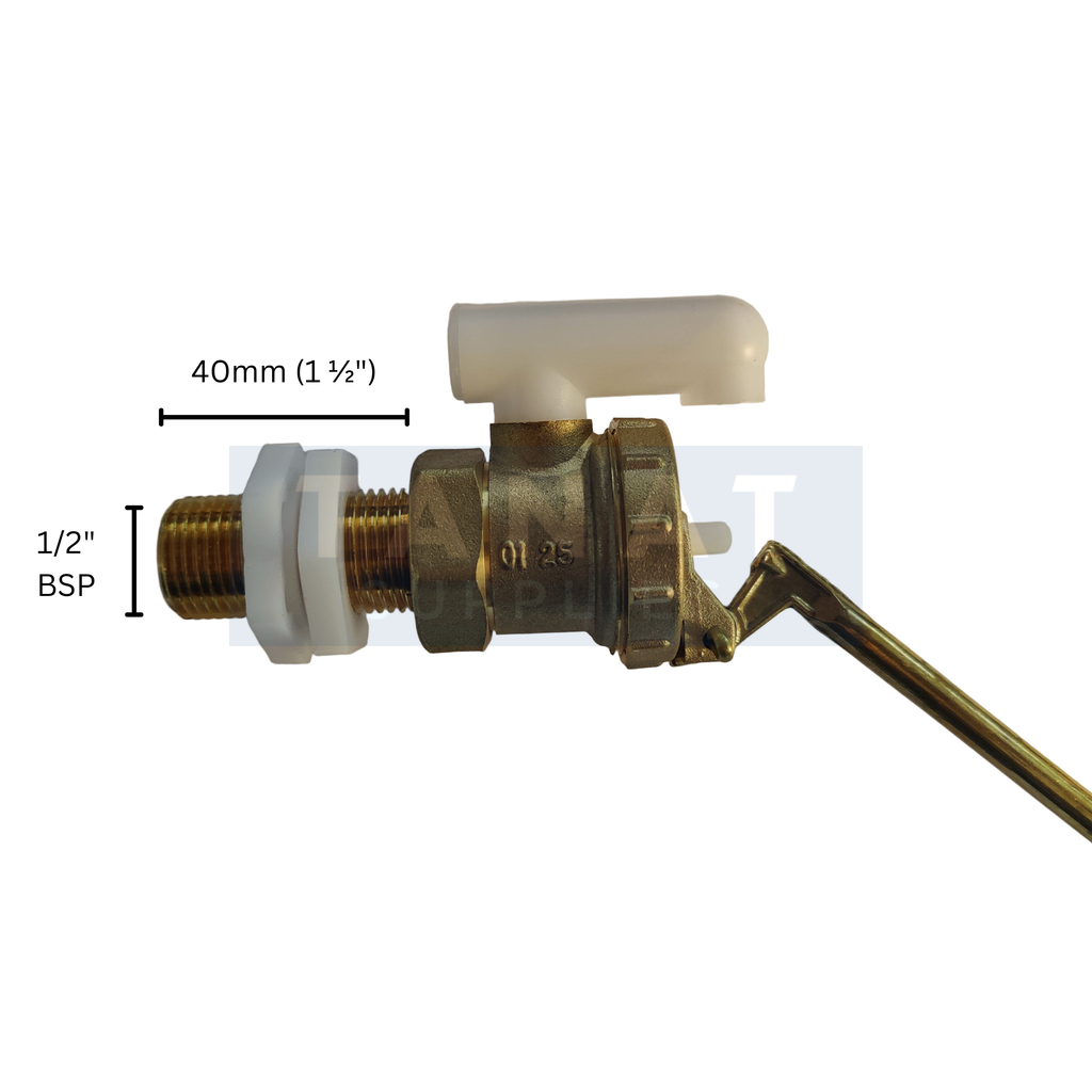 Brass Part 2 High Pressure Float Fill Valve 1/2" Tanat Supplies | Agricultural, Building & General Hardware