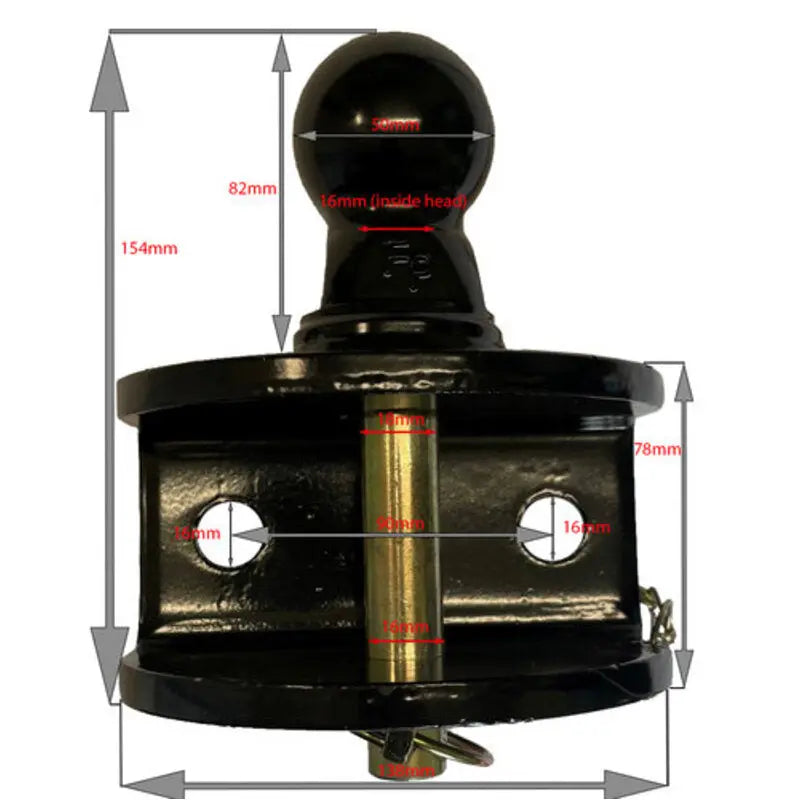 Tow Hitch Dual Purpose 1500 kg Capacity