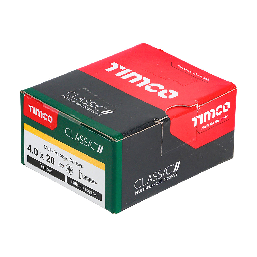 Classic Screw PZ2 CSK ZYP - 4.0 x 20 | Box of 200