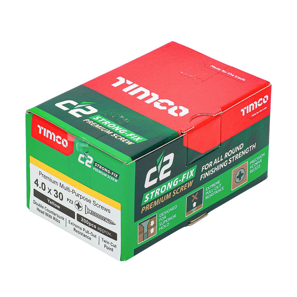 C2 Strong-Fix PZ2 CSK ZYP - 4.0 x 30 | Box of 200