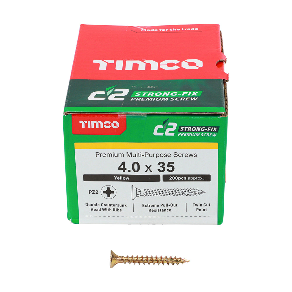 C2 Strong-Fix PZ2 CSK ZYP - 4.0 x 35 | Box of 200