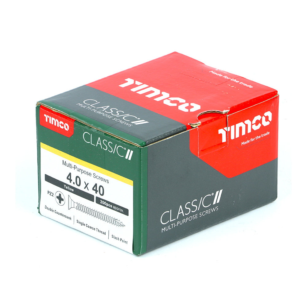 Classic Screw PZ2 CSK ZYP - 4.0 x 40 | Box of 200