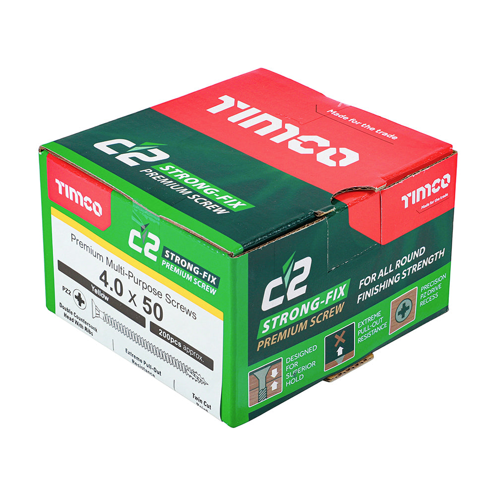 C2 Strong-Fix PZ2 CSK ZYP - 4.0 x 50 | Box of 200