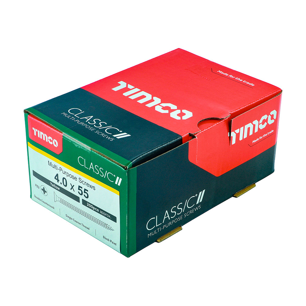 Classic Screw PZ2 CSK ZYP - 4.0 x 55 | Box of 200