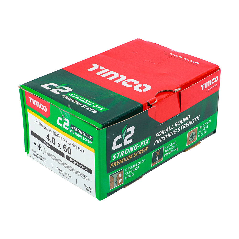 C2 Strong-Fix PZ2 CSK ZYP - 4.0 x 60 | Box of 200