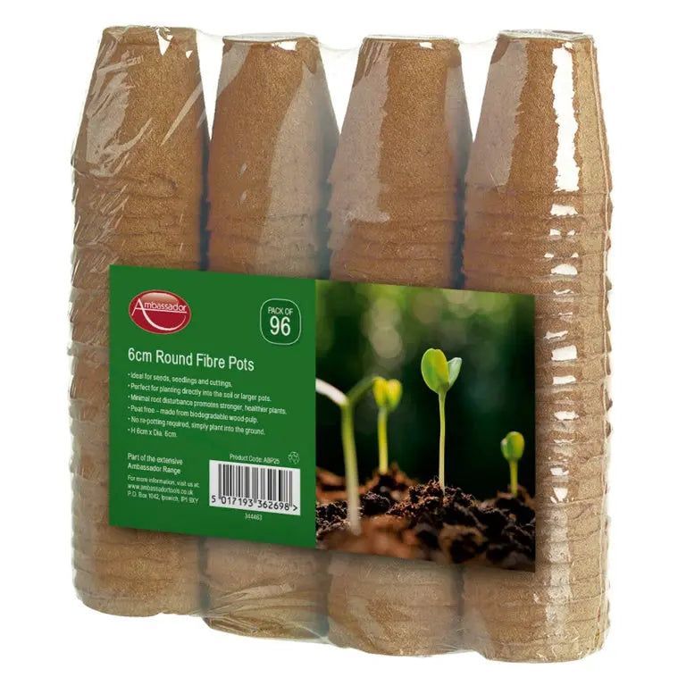 Round Fibre Pots 6cm - Pack 96 Ambassador