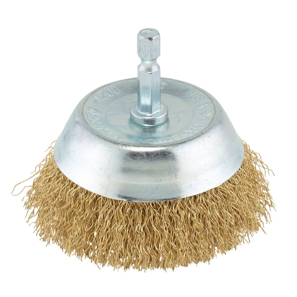Draper Brassed Steel Crimped Wire Cup Brush, 75mm Draper Tools