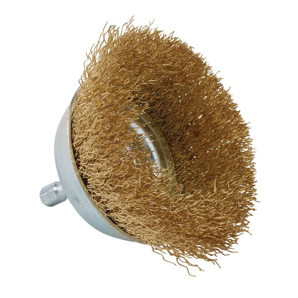 Draper Brassed Steel Crimped Wire Cup Brush, 75mm Draper Tools