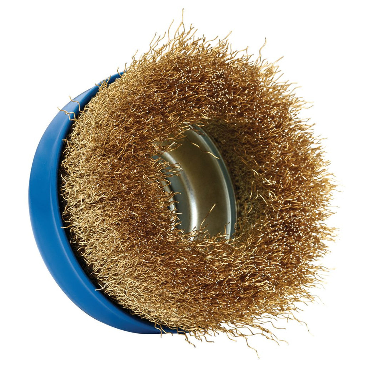 Draper Brassed Steel Crimped Wire Cup Brush, 100mm, M14 Draper Tools
