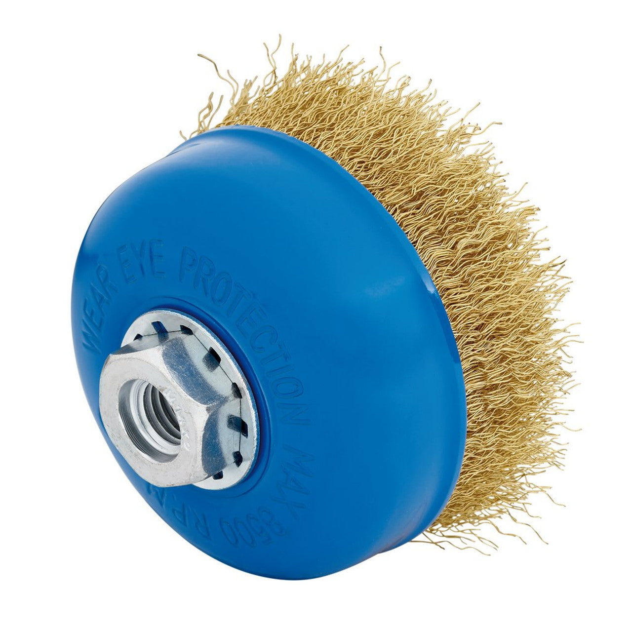 Draper Brassed Steel Crimped Wire Cup Brush, 100mm, M14 Draper Tools