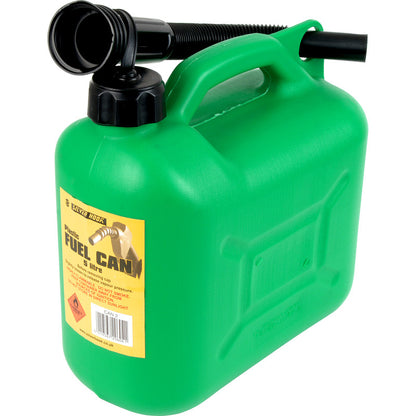 Plastic Petrol Can - Green 5L