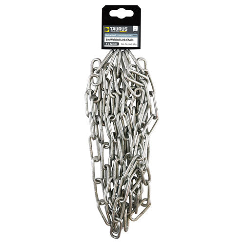Welded Link Chain HDG - 4 x 32 x 8mm (3m) | Clip