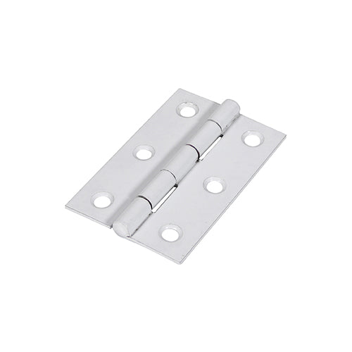 Butt Hinge Fixed Pin WHITE - 75 x 50 | Plain Bag of 2