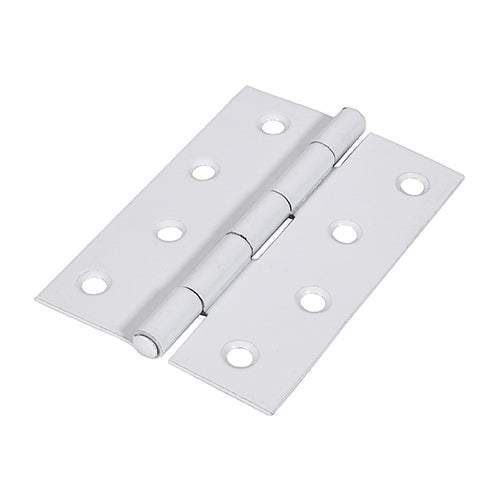 Butt Hinge Fixed Pin WHITE - 100 x 70 | Plain Bag of 2