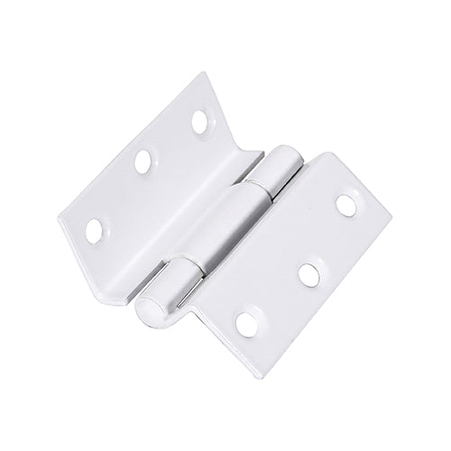 Stormproof Hinge WHITE - 63 x 58 | Plain Bag of 2