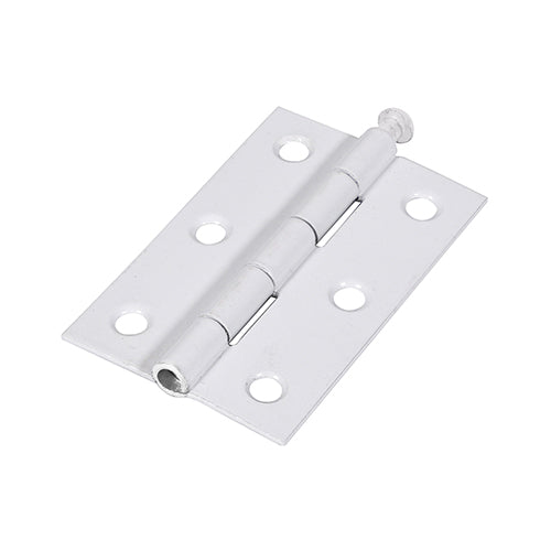 Butt Hinge Loose Pin WHITE - 75 x 50 | Plain Bag of 2