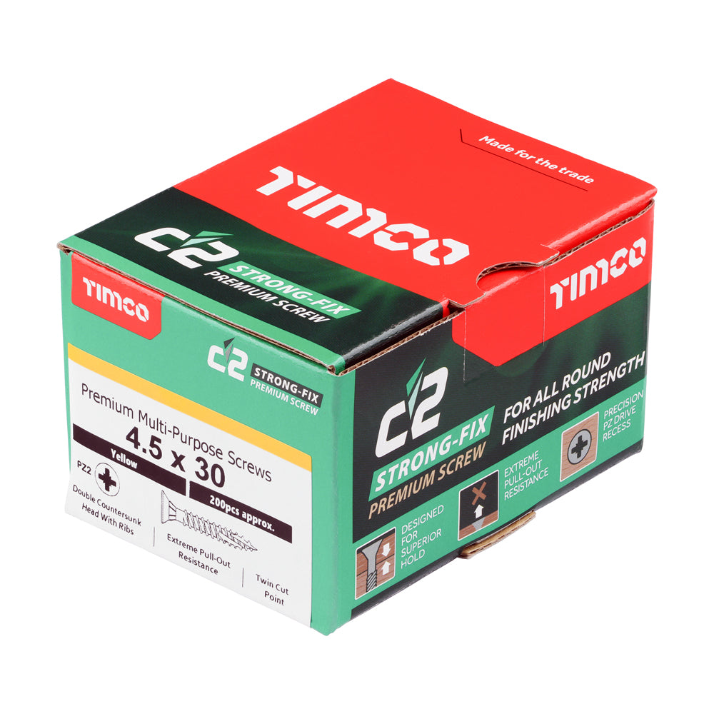 C2 Strong-Fix PZ2 CSK ZYP - 4.5 x 30 | Box of 200