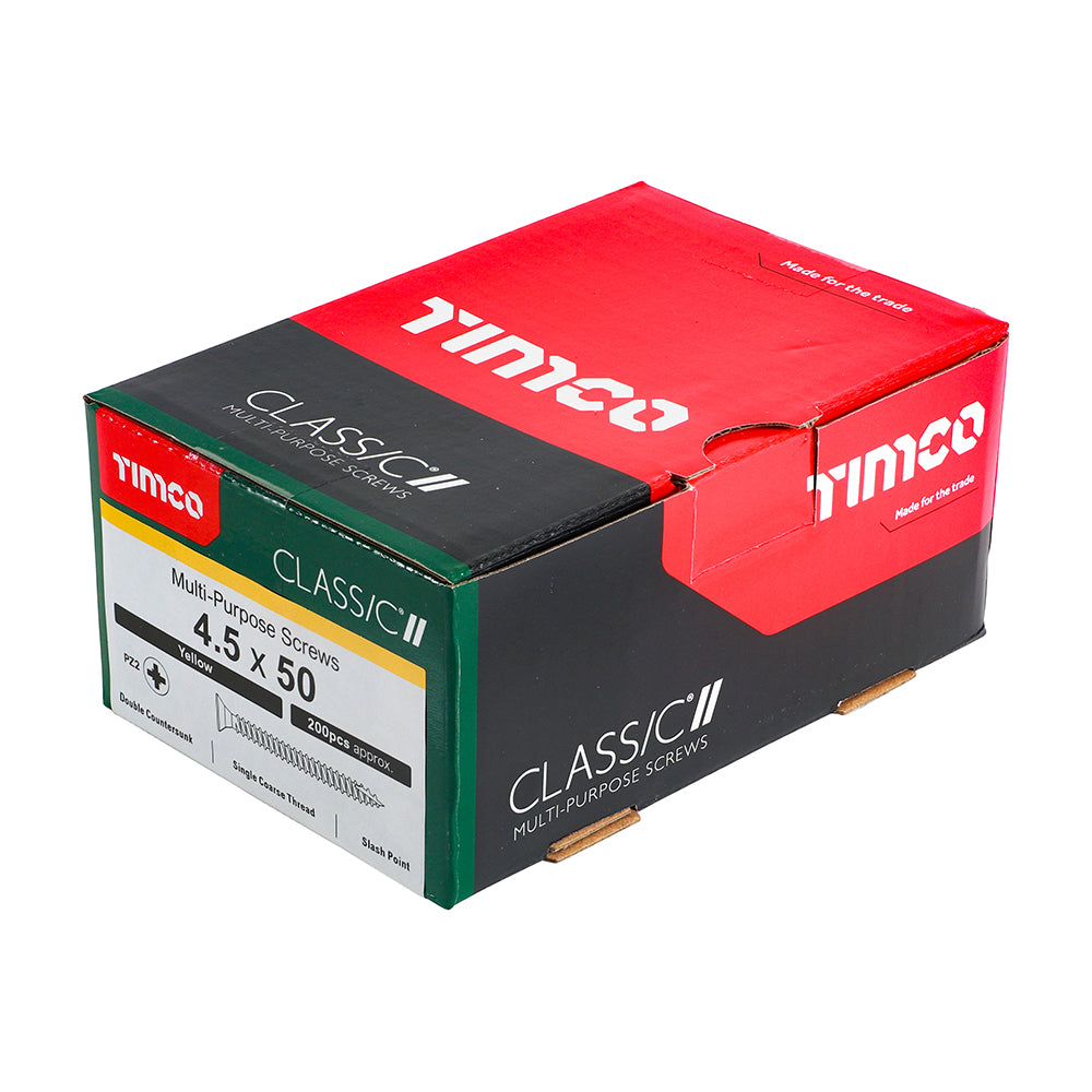 Classic Screw PZ2 CSK ZYP - 4.5 x 50 | Box of 200