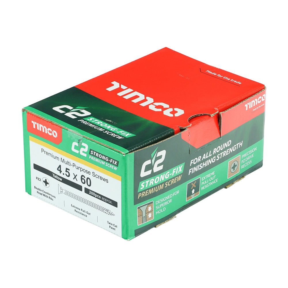 C2 Strong-Fix PZ2 CSK ZYP - 4.5 x 60 | Box of 200