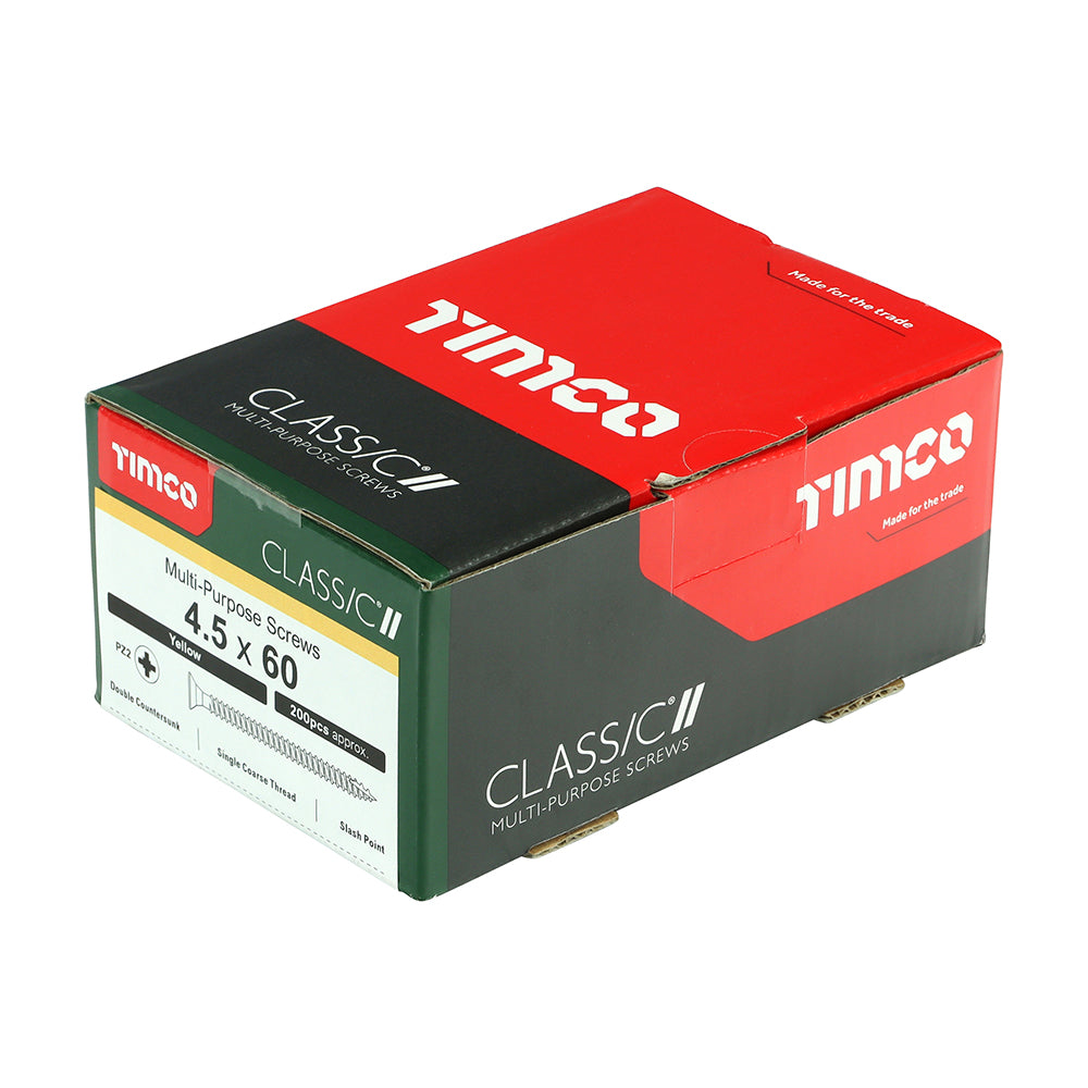 Classic Screw PZ2 CSK ZYP - 4.5 x 60 | Box of 200