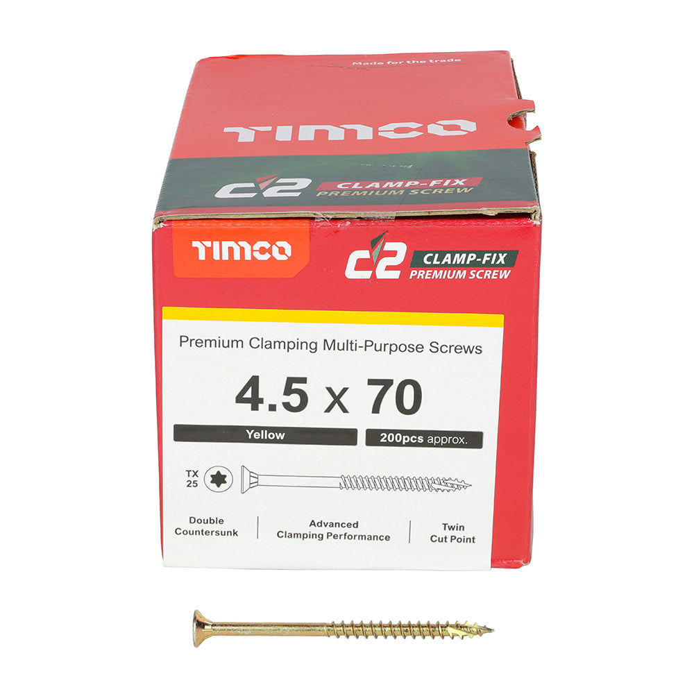 C2 Clamp-Fix TX25 CSK ZYP - 4.5 x 70 | Box of 200