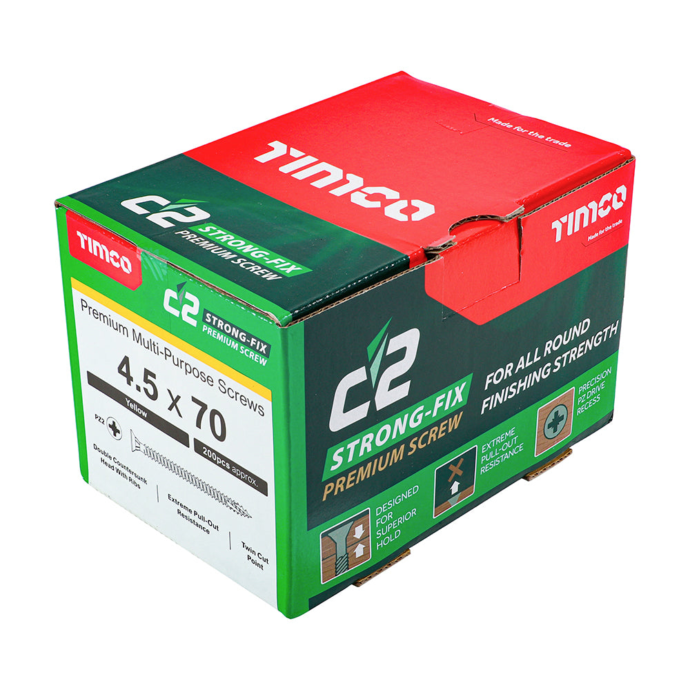 C2 Strong-Fix PZ2 CSK ZYP - 4.5 x 70 | Box of 200