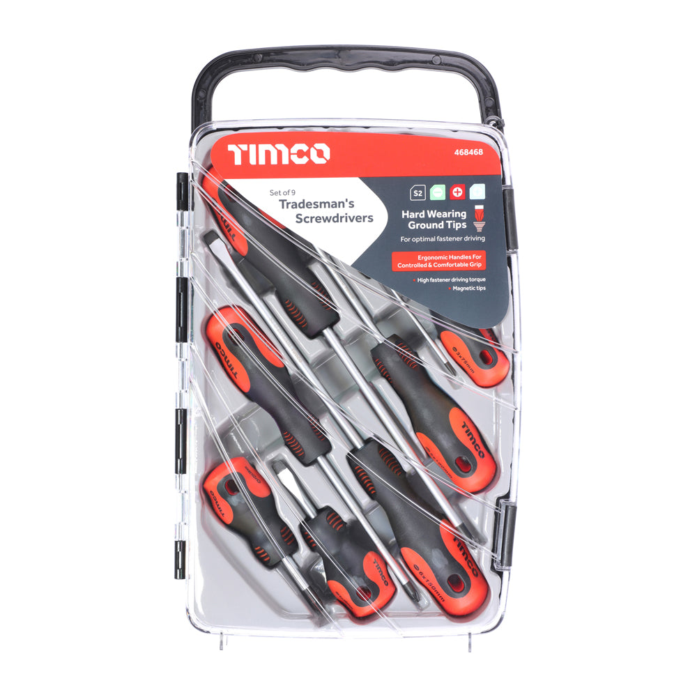 Tradesman's Screwdriver Set - 9pcs | Case of 9
