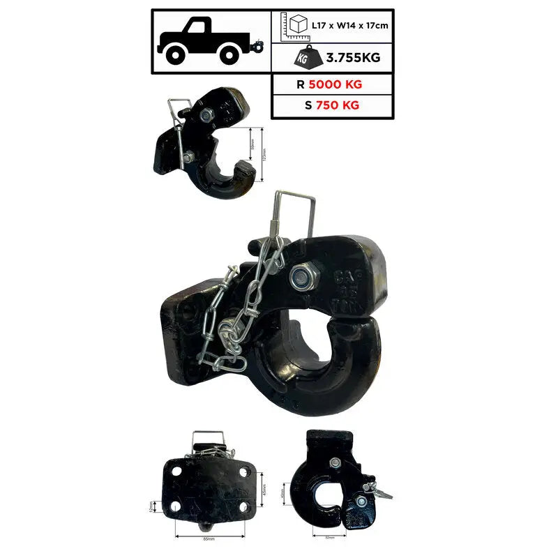 Tow Hitch NATO Style 5000kg Capacity