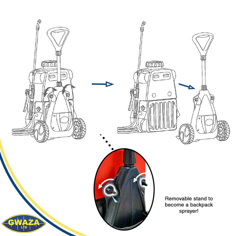 Gwaza Sprayer Battery Operated + Lance 16L Rechargeable