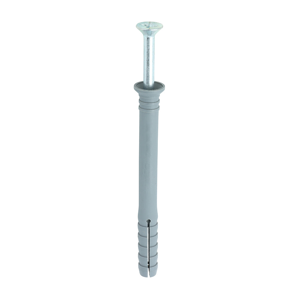 Nylon Hammer Fixing - BZP - 5.0 x 30 | Box of 200