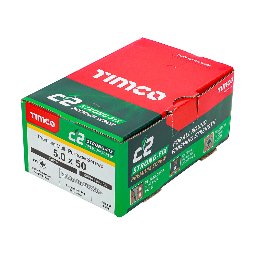 C2 Strong-Fix PZ2 CSK ZYP - 5.0 x 50 | Box of 200