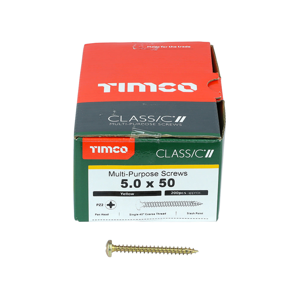 Classic Screw PZ2 PAN ZYP - 5.0 x 50 | Box of 200