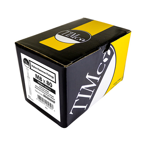 Nylon Hammer Fixing - BZP - 5.0 x 50 | Box of 200