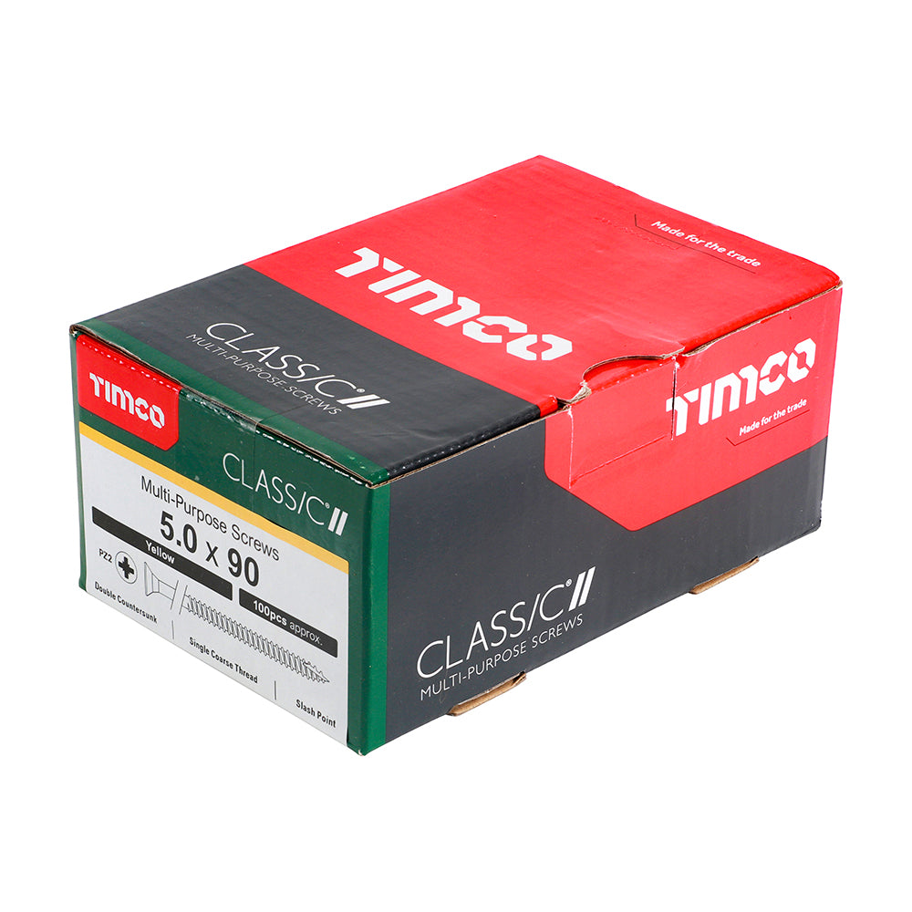 Classic Screw PZ2 CSK ZYP - 5.0 x 90 | Box of 100