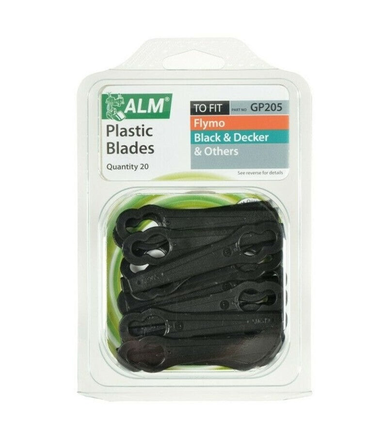 Plastic Blades Pack of 20 To Fit Flymo, Black & Decker & Others GP205