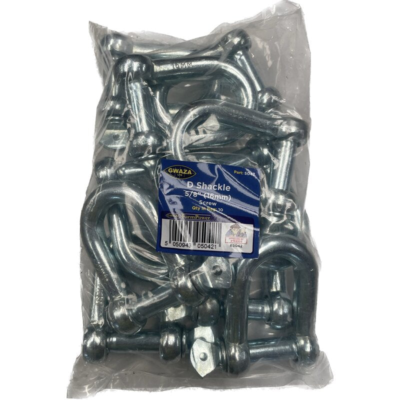 D Shackle 16mm (5/8") (10 pcs) Gwaza