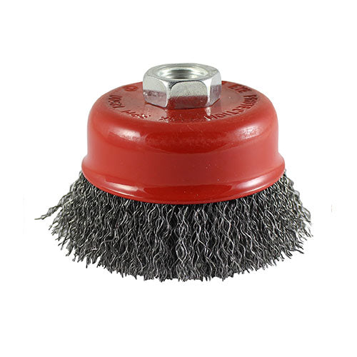 Timco Drill Cup Brush - Crimped Steel Wire - Diameter mm 50 - Wire Thickness mm 0.3