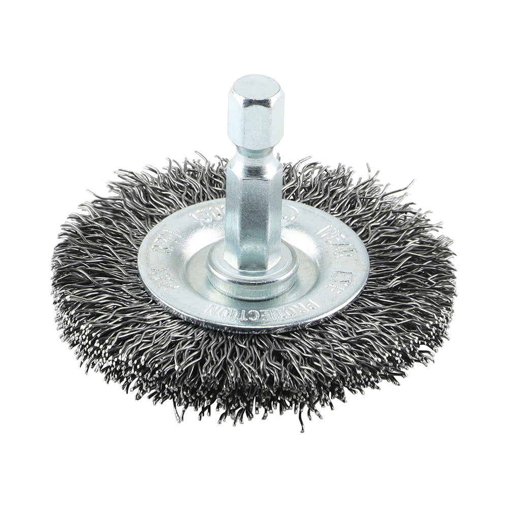 Timco Drill Wheel Brush - Crimped Steel Wire | 50mm Timco