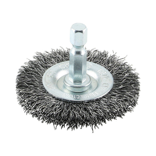 Timco Drill Wheel Brush - Crimped Steel Wire - Diameter mm 50 - Wire Thickness mm 0.3