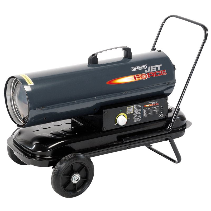 Draper Jet Force Diesel and Kerosene Space Heater with Wheels, 75,000 BTU/22kW