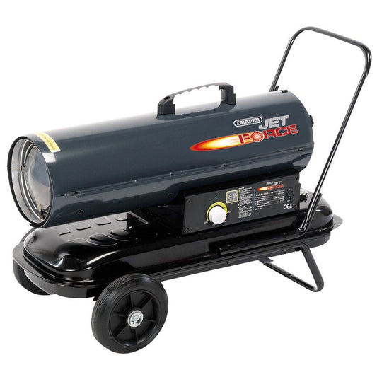 Draper Jet Force Diesel and Kerosene Space Heater with Wheels, 75,000 BTU/22kW