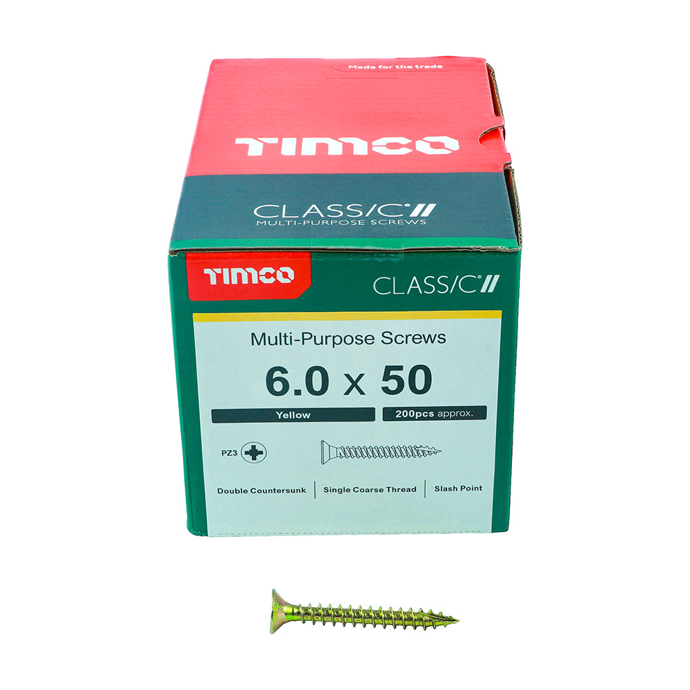 Classic Screw PZ3 CSK ZYP - 6.0 x 50 | Box of 200